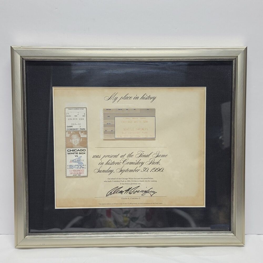 Chicago White Sox Comiskey Park Final Game And Other Ticket Set Vintage 1990